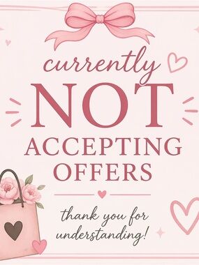 CURRENTLY NOT ACCEPTING OFFERS

Thank you for your understanding ☺️🙏🏻